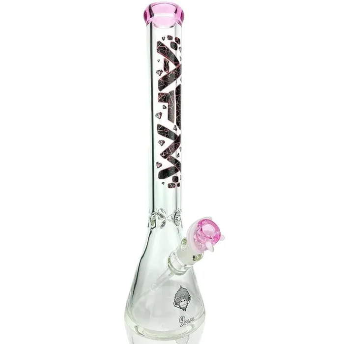 AFM Glass 18″ Pink Diamond 9mm Glass Beaker 14mm 45°