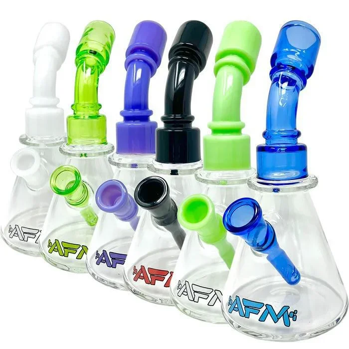 AFM Glass 8″ One Shot Clear Glass Mini Dab Rig 14mm 45°