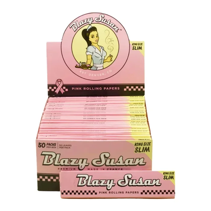 Blazy Susan Rolling Papers – King Size Slim Pink