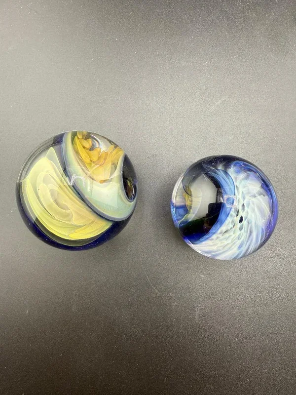 Brando Glass Marble – Double Vortex 1.4″ – 1.6″