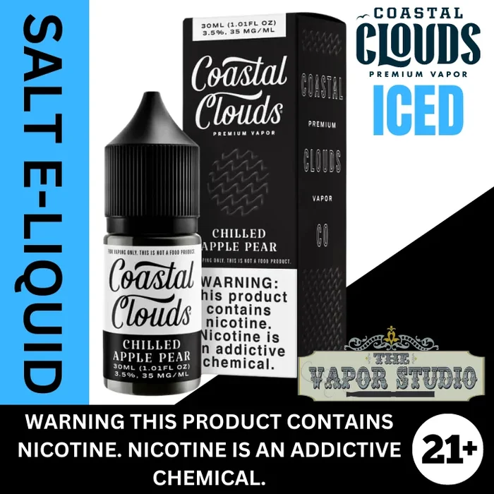 Chilled Apple Pear by Coastal Clouds – Salt Nicotine E-liquid 30ml