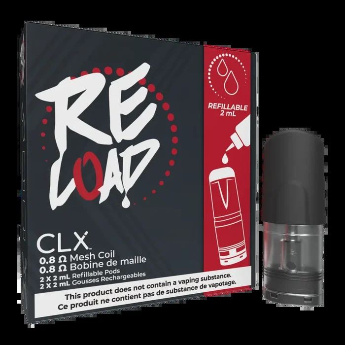 CLX STLTH Re Load Compatible Refillable Pods 2 Pcs 0.8ohm 2ml