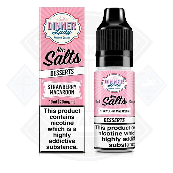 Dinner Lady Desserts Nic Salt – Strawberry Macaroon 10ml