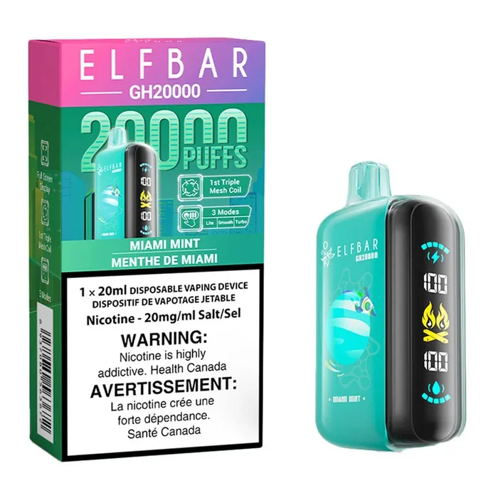 Elf Bar GH20K Disposable Vape Device – Miami Mint 20ml