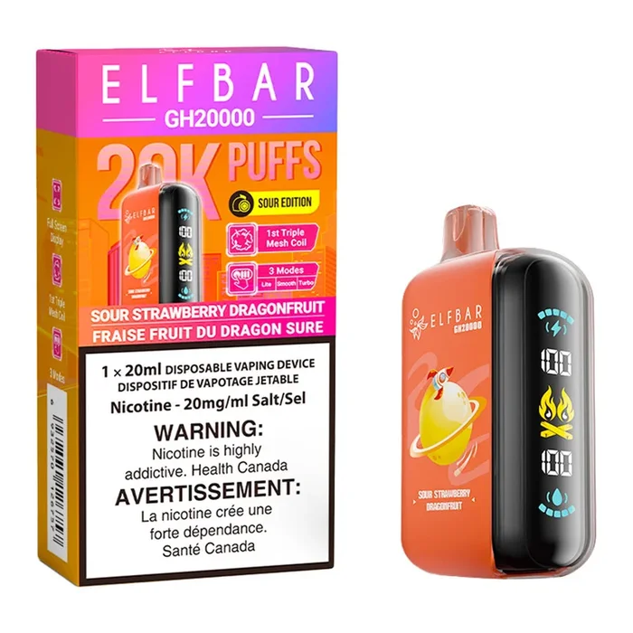 Elf Bar GH20K Disposable Vape Device – Sour Strawberry Dragonfruit 20ml
