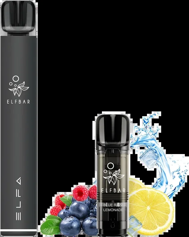 Elfbar Elfa Pro Kit Black & Blue Razz Lemonade Pod