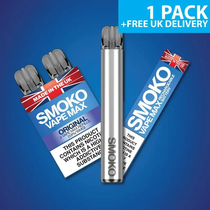 FREE VAPE MAX KIT + 1 PACK OF VAPE MAX REFILLS – £6 (SAVE £10.98)