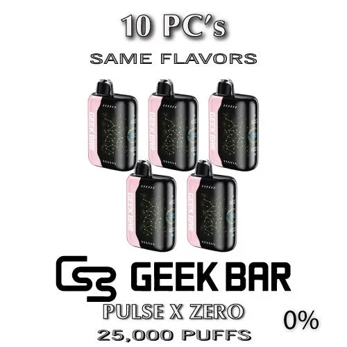 Geek Bar Pulse X ZERO 0% Disposable Vape Device | 25000 Puffs – 5PC