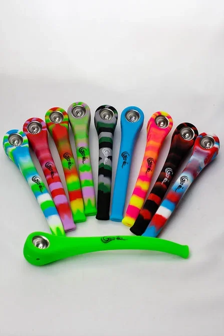 Genie 9″ Silicone Hand Pipe with Metal Bowl