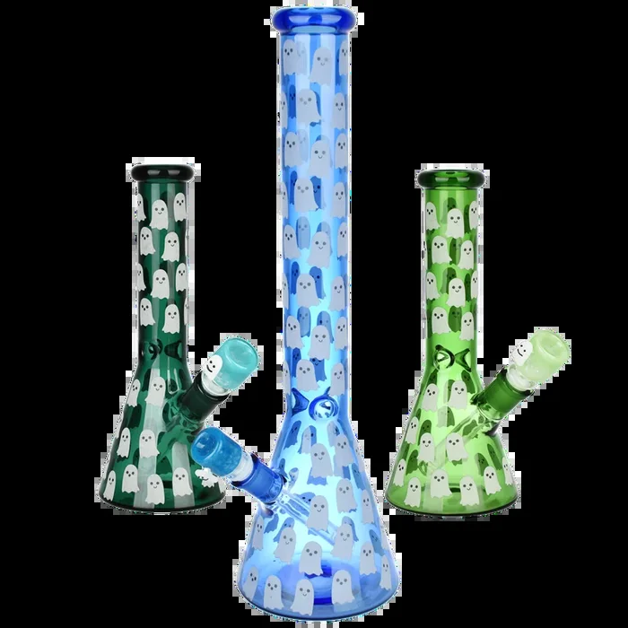 Ghostly Glow Beaker Water Pipe