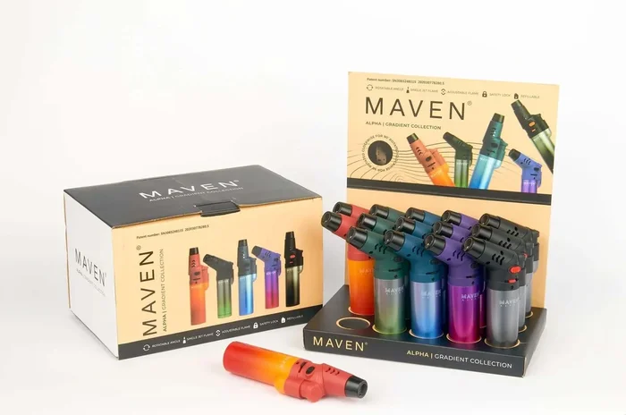 Maven Alpha Neon / Transparent Butane Torch