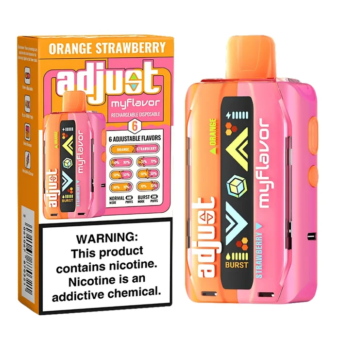 Orange Strawberry Adjust Vape MyFlavor 40K Puffs
