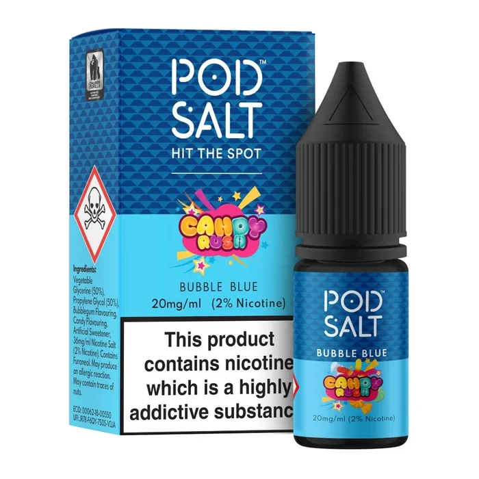 Pod Salt Bubble Blue 10ml Nicotine Salt E-Liquid Fusion