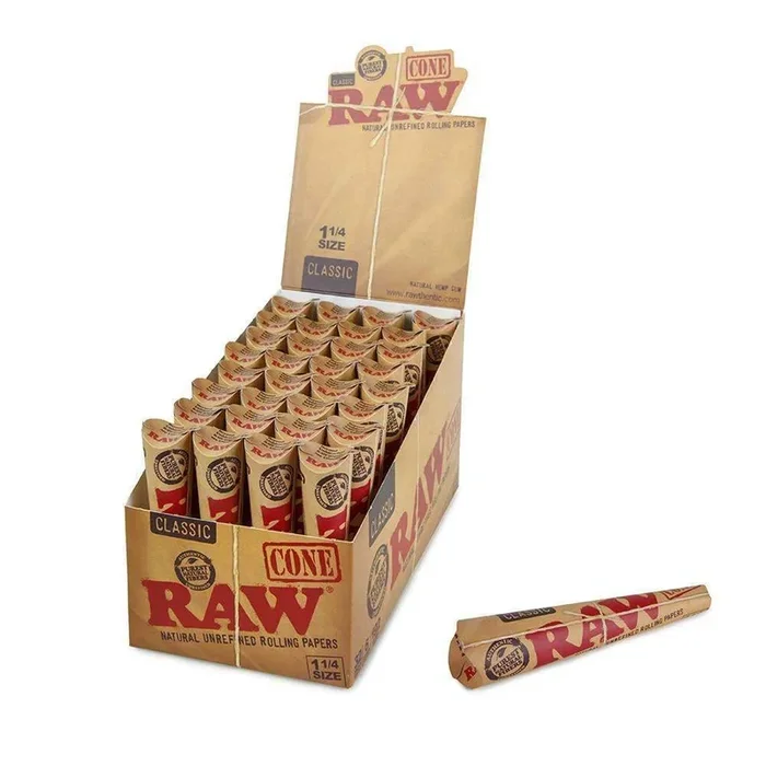 RAW Classic 1 1/4 Cones – 6pk – 32ct