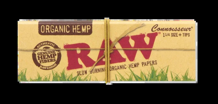 Raw Tips & Papers Connoisseur Organic Hemp 1 1/4