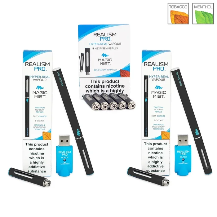 Realism Pro Black Deluxe Kit – Hyper Real Vapour, Fast Charge, Pro Power