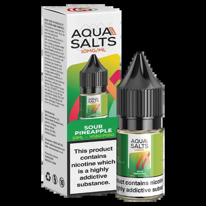 Sour Pineapple Nic Salt by Aqua Salts 10ml