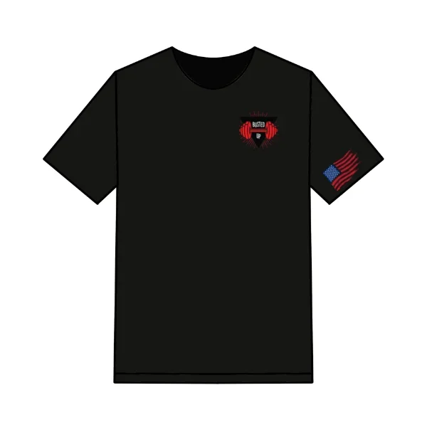 T-Shirt Logo – Busted Up E-Liquid – Black –