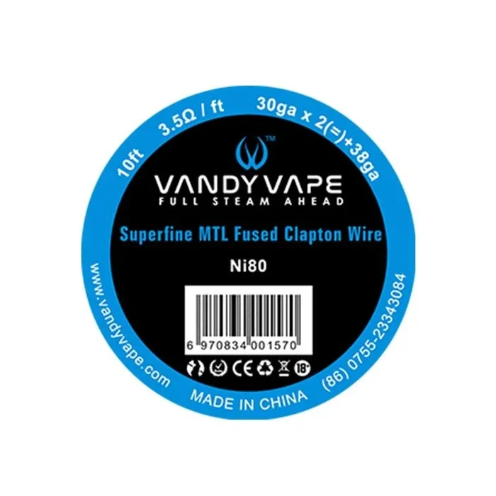 Vandyvape Clapton Ni80 Wire (30ga*2+38ga) (26ga+35ga) 10ft