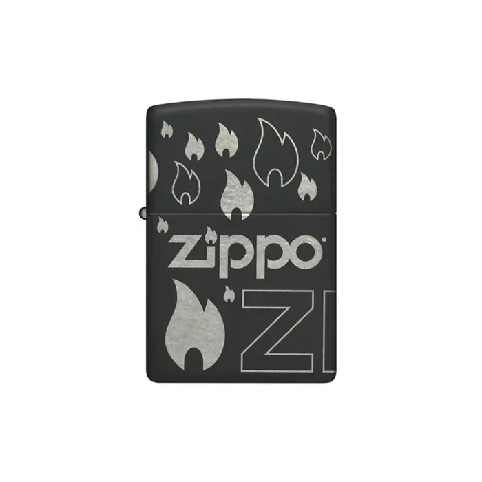 Zippo Lighter – Black Matte Laser 360 Design