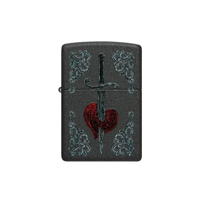Zippo Lighter – Heart Dagger Tattoo Design