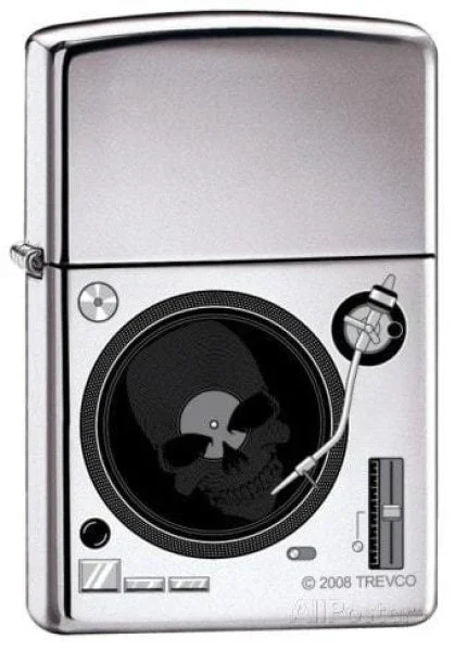 Zippo Lighter – Turntable High Polish Chrome