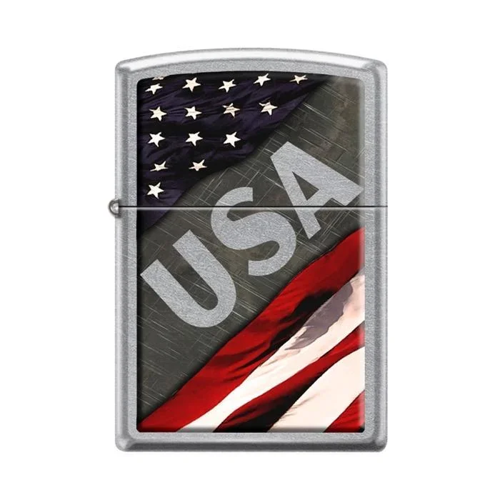Zippo Lighter – USA Street Chrome